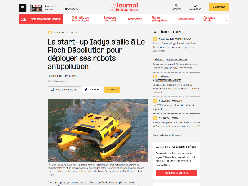 IADYS Le Floch Journal des Entreprises