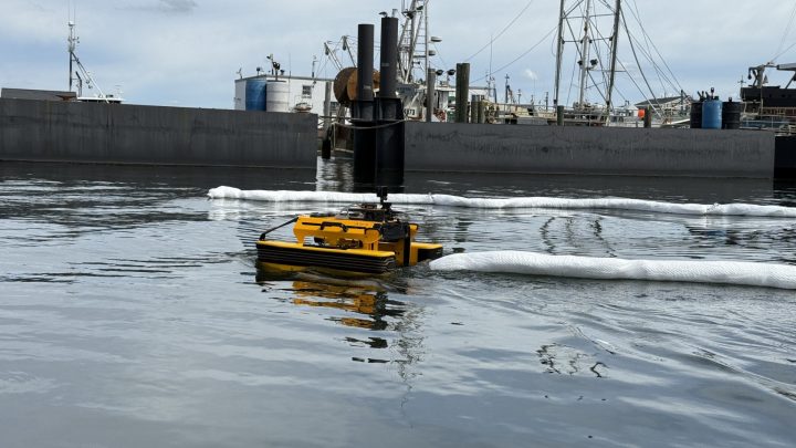 Fairhaven Jellyfishbot robot for marina cleanup