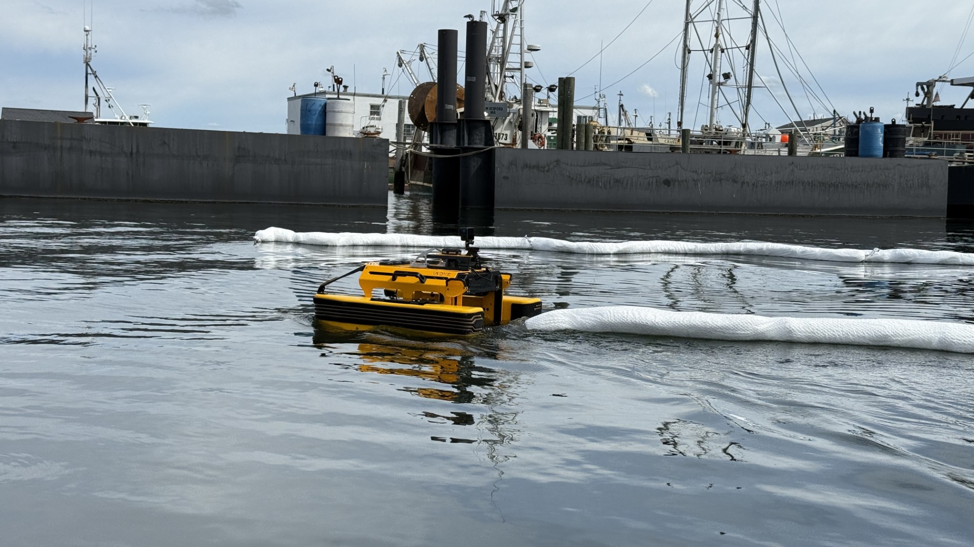 Fairhaven Jellyfishbot robot for marina cleanup